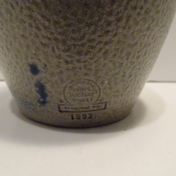 1992 Rowe Pottery Works Canister Crock 4.5" Oregano Spice Salt Glaze - Picture 2 of 4